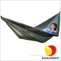 bi-color nylon parachute outdoor portable double hammock